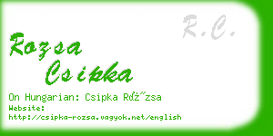 rozsa csipka business card